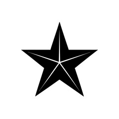 silver star isolated on white