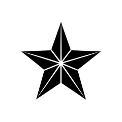 silver star isolated on white