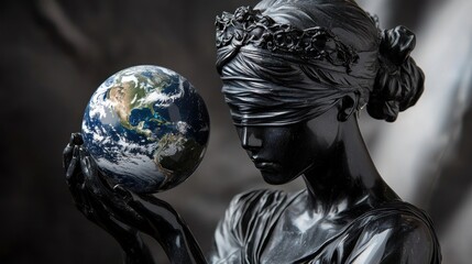 Blind Justice and the Earth: A Symbolic Depiction of Global Responsibility