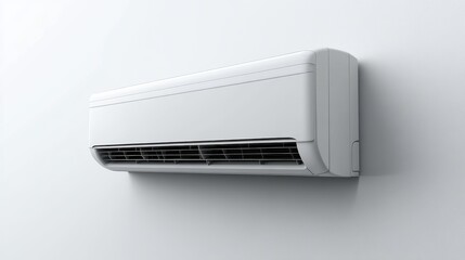 A compact, portable air conditioner with a minimalist design, on a white background