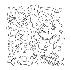 hand drawn coloring page illustration 