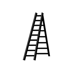 ladder on white background