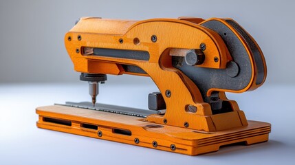 Naklejka premium A professional jigsaw with a dust extraction system and adjustable speed, on a white background