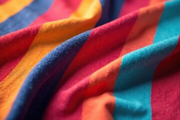 Striped fabric with a misaligned design, off-center , geometric, disrupted pattern, fashion