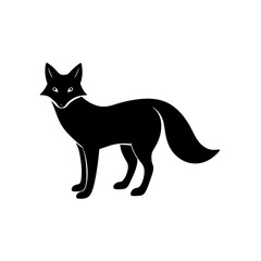 black and white fox