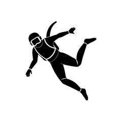 silhouette of a jumping man