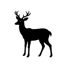 deer silhouette vector illustration