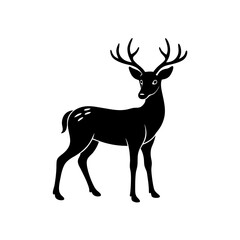 deer silhouette vector illustration