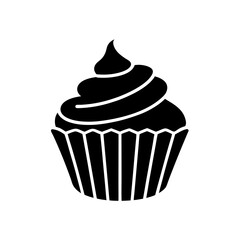 chocolate cupcake isolated on white