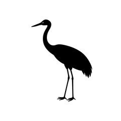 Obraz premium heron silhouette isolated on white