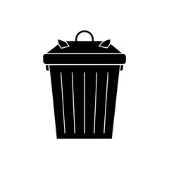 black trash bin icon