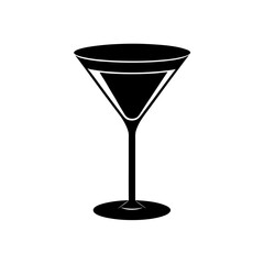 martini glass on white background