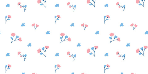  Soft floral pattern in pastel tones