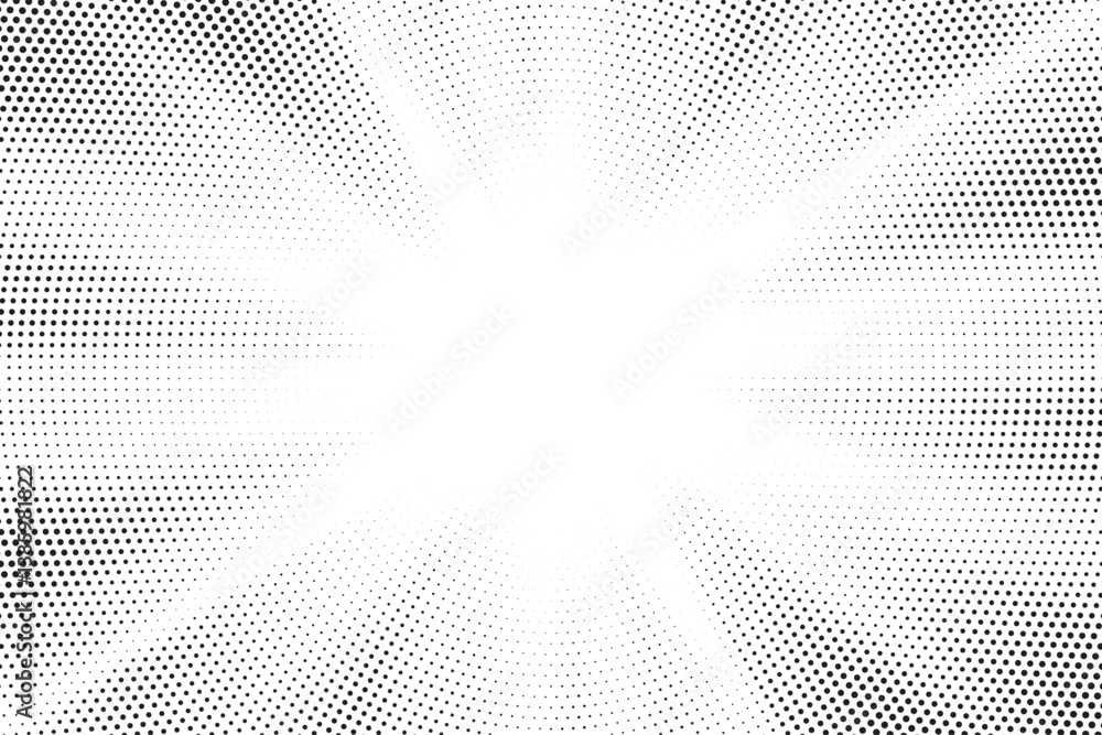 Poster Halftone dotted background. Halftone effect vector pattern. Circle dots isolated on the white background. 