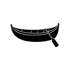 boat on black background