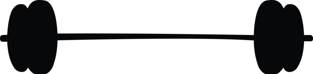 Fitness Icon Silhouette of Barbell for Gym Designs