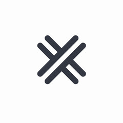 Obraz premium Abstract logo design in minimalistic style with geometric lines 