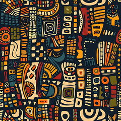 abstract seamless pattern with geometric shapes