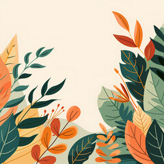 seamless background with leaves