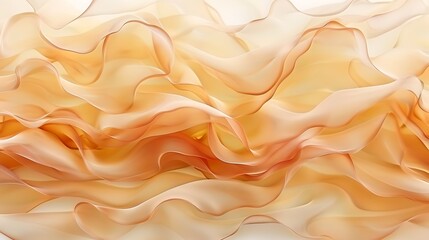 Fototapeta premium Flowing silk fabrics creating an abstract composition of warm colors