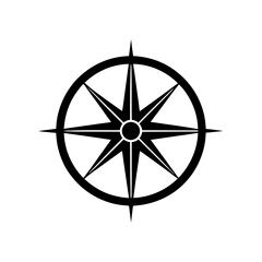 compass on a white background