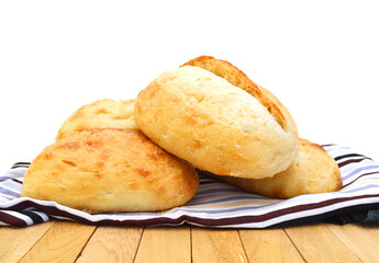 Breads isolated on white background