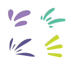Fototapeta premium splash vector design set of illustration isolated white background