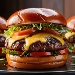 Juicy Cheeseburger Meal Advertisement