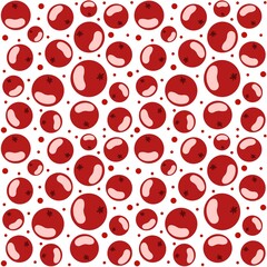 Seamless pattern with cranberry