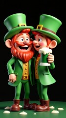 A couple of figurines that are standing next to each other.