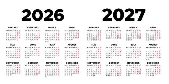 calendar 2026 2027