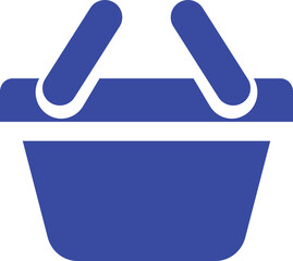 Shopping cart basket icon in flat red. isolated on transparent background