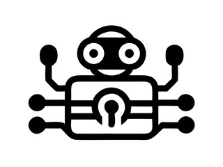 robot logo vector design
