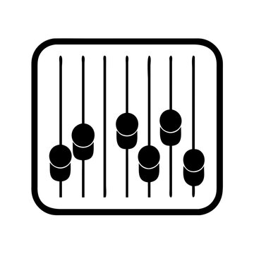 black audio mixer icon clip art preview