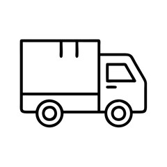 Delivery truck vector icon for shipping and moving services logistics and transportation company design 
