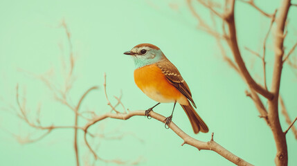 Fototapeta premium bird sitting on the branch