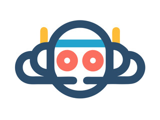 robot logo vector design