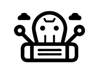robot logo vector design