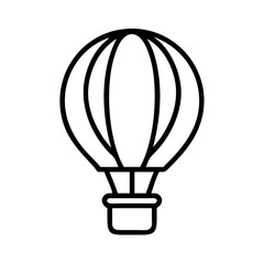 Fototapeta premium Hot air balloon travel adventure outline vector drawing for graphic design and creative projects is here