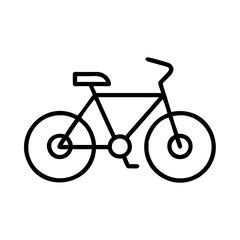 Obraz premium Bicycle outline vector image for cycling enthusiasts and bike shop promotions and advertisements design
