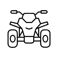 Explore the trails with this atv quad bike outline vector perfect for off road adventures and designs © IsratJahan