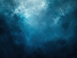 Obraz premium Deep teal underwater abstract with swirling clouds and light rays creating a serene and mysterious ambiance perfect for backgrounds