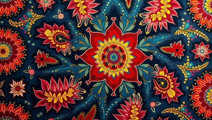 Colorful Patterned Fabric with Thai Tribal Influence
Bold color and pattern choices reflecting highland ethnic styles.