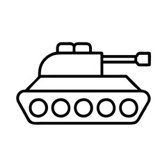 Tank vector drawing military vehicle outline icon armored warfare machine clip art design illustration graphic 