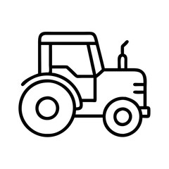 Tractor outline vector icon agricultural farm vehicle farming equipment machinery transport rural machine 