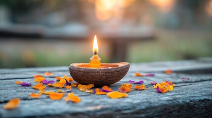 Simple candlelit scene