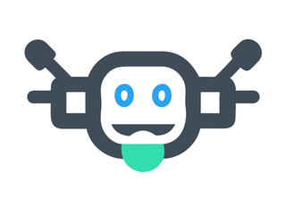 robot logo vector design