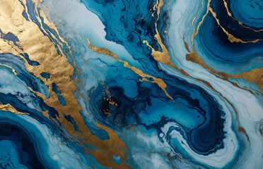 abstract blue background with golden accents and elegant design
