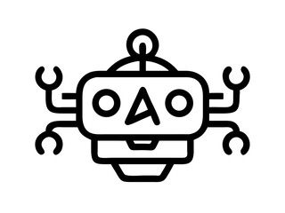 robot logo vector design