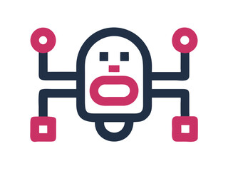 robot logo vector design